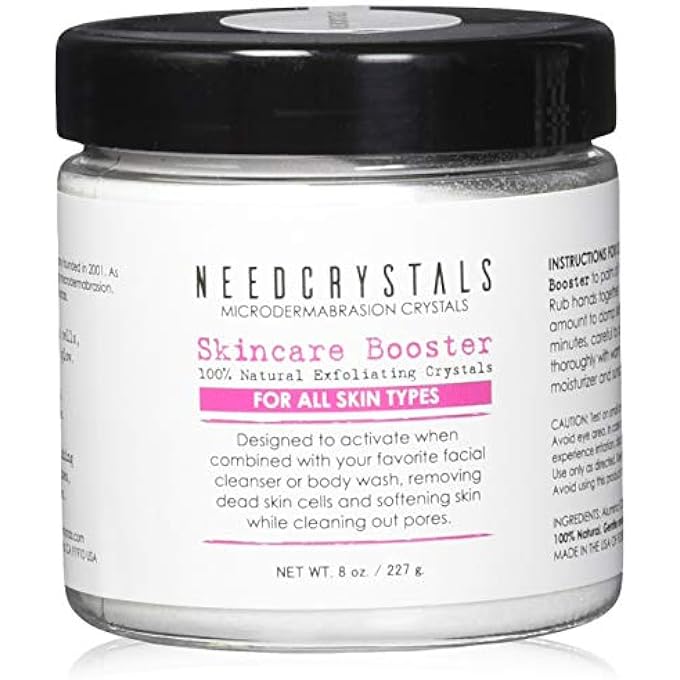 NeedCrystals MICRODERMABRASION CRYSTALS 8 OZ. / 227G. DIY FACE SCRUB. NATURAL FACIAL EXFOLIATOR FOR DULL OR DRY SKIN IMPROVES ACNE SCARS, BLACKHEADS, PORE SIZE, WRINKLES, BLEMISHES & SKIN TEXTURE - Image 1